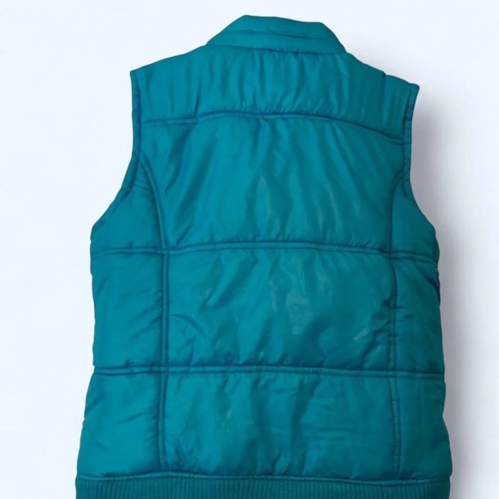 Teal blue Justice Girls puffer vest #kidswear 14